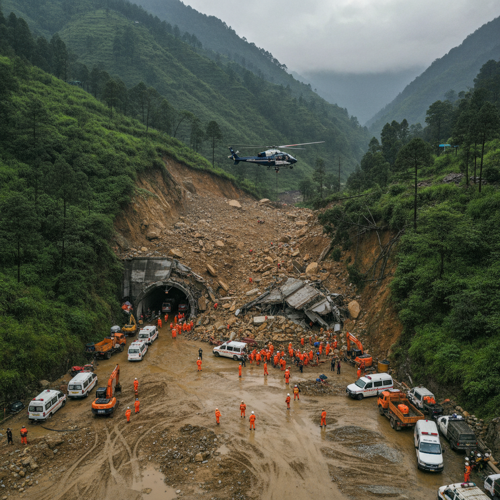 Two Men Rescued Alive from Mud-Filled Nepal Flood Tunnel