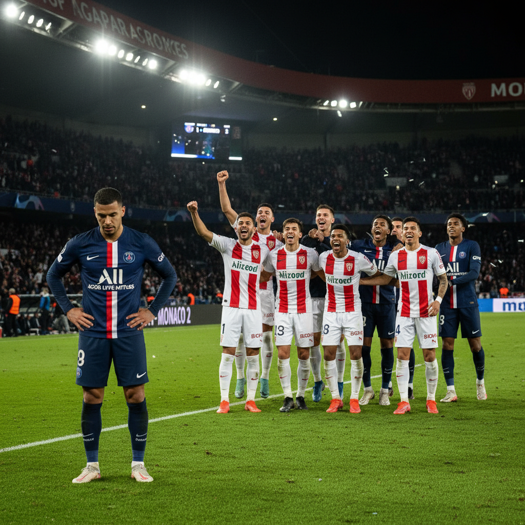 PSG Slumps Again as Monaco Clinches 2-1 Win at Parc des Princes